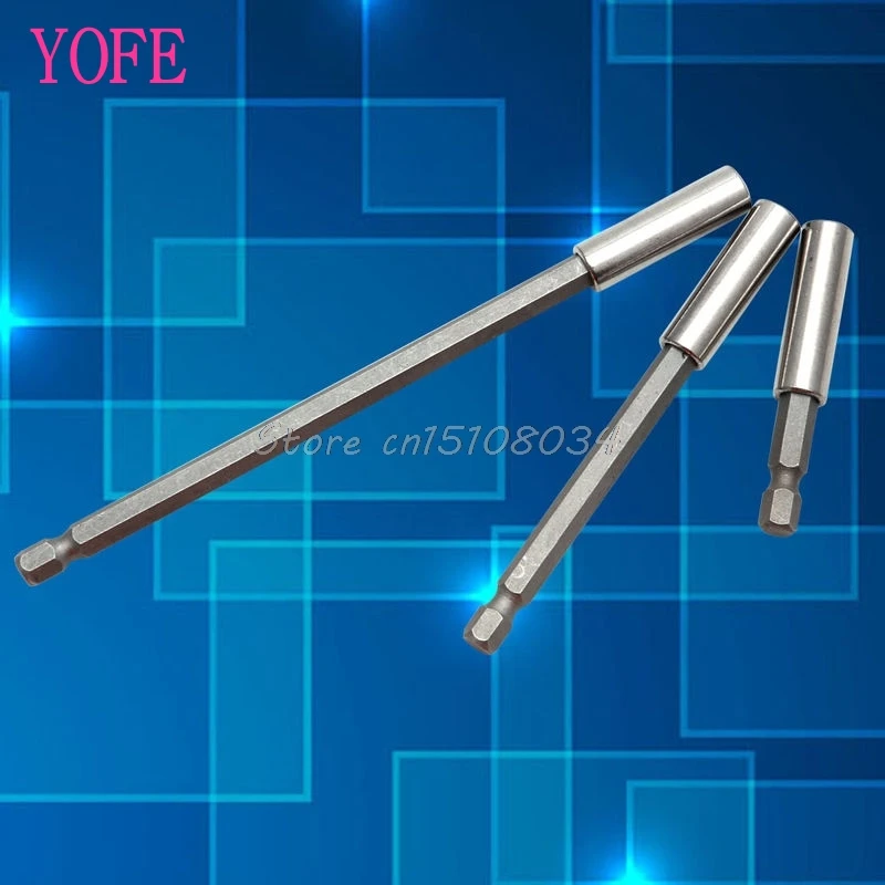 

3Pcs 1/4 Hex Quick Release Magnetic Screwdriver 60/100/150mm Extension Bit Holder S08 Drop ship