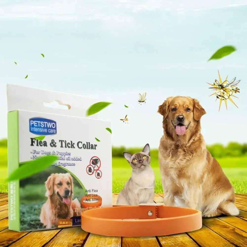 

Anti Flea Ticks Dog Collar Natural Essential Oil Herbal Repellent Soft Rubber Adjustable Anti Mosquito Mite