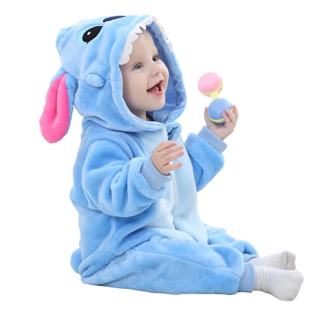 Для маленьких мальчиков и девочек Комбинезон Одежда для новорожденных с капюшоном зимние комбинезоны Симпатичные мягкие Фланель одежда для малышей для От 0 до 2 лет - Цвет: as picture