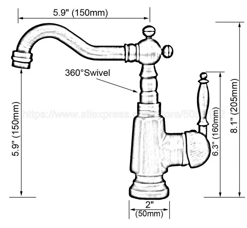 Deck Mounted Antique Red Copper finish bathroom Faucet basin mixer tap Hot and cold water tap znf395