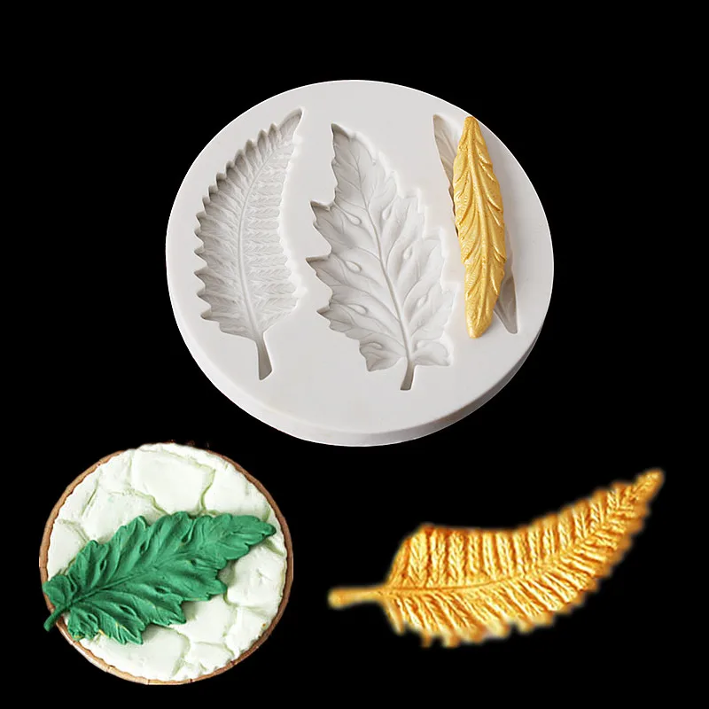 Leaf Leaves Silicone Mold Fondant Cake Candy Chocolate Molds Biscuits