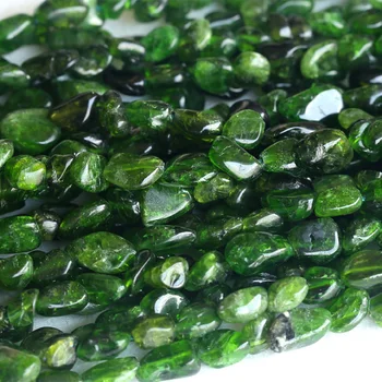 

Wholesale Natural Genuine Green Chrome Diopside Nugget Loose Beads Free Form 6-7mm Fit Jewelry Necklace Bracelets 15" 04018