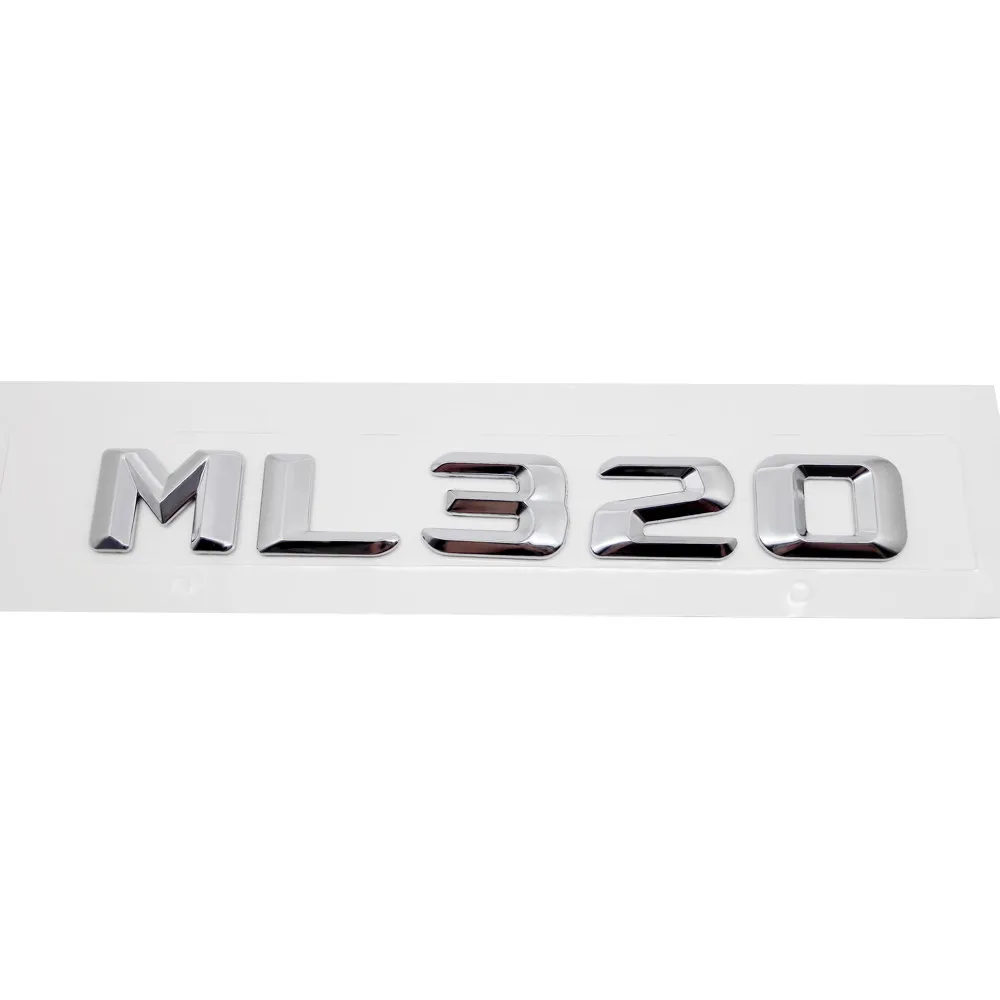 Для Benz ML класса металлическая хромированная хвост Стикеры для Mercedes W164 W163 W167 W168 AMG ML320 ML350 ML430 багажник автомобиля украшение-эмблема - Название цвета: ML320