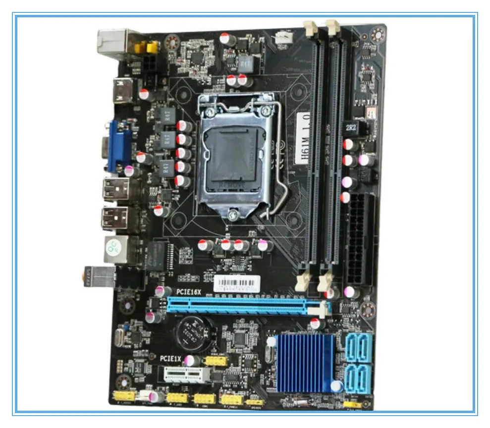 Новая десктопная материнская плата H61 LGA 1155 DDR3 i3 i5 i7 цельная Micro ATX|Материнские