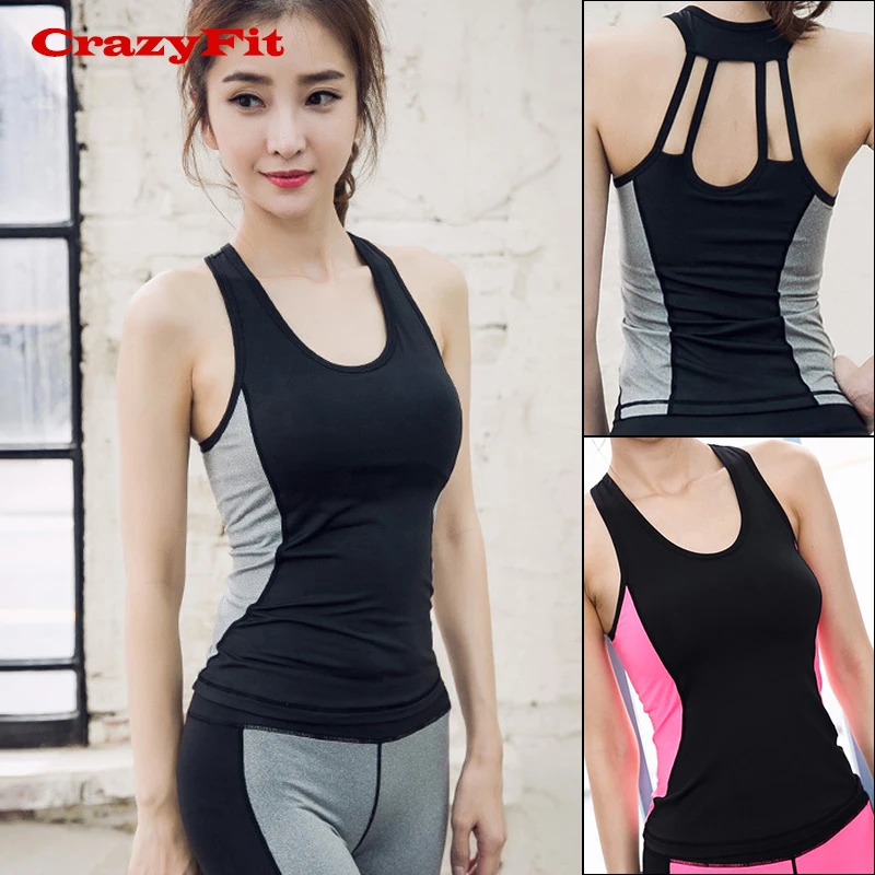 Женский топ для занятий йогой CrazyFit майка без рукавов и фитнесом|yoga shirt|t-shirt topt-shirt