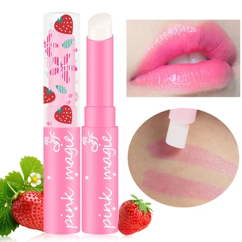 

Newly Fruit Flavor Pink Lipstick Protect Lips Moisturizer Nutritious Lip Makeup Temperature Changed Color Lip Stick Wholesale