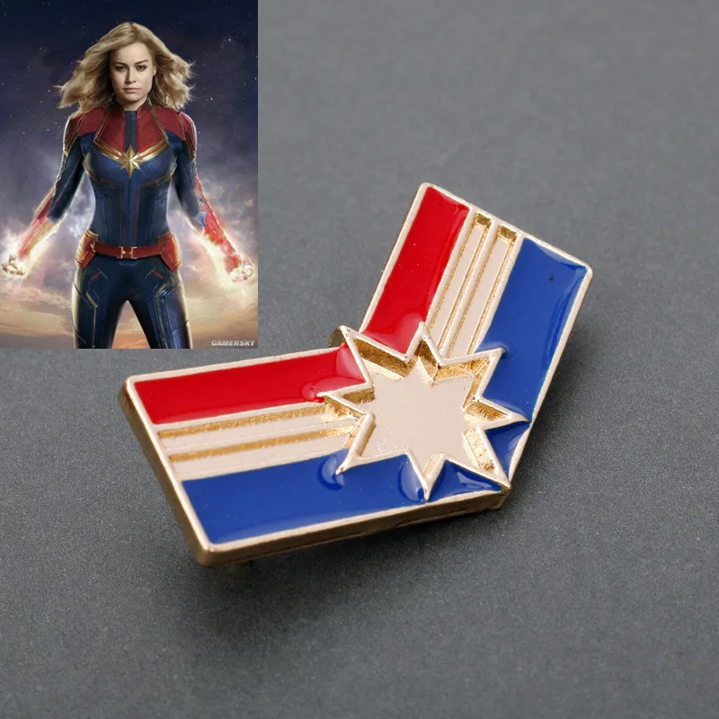 

Captain Marvel Carol Danvers Badge Cosplay Prop Metal Bage