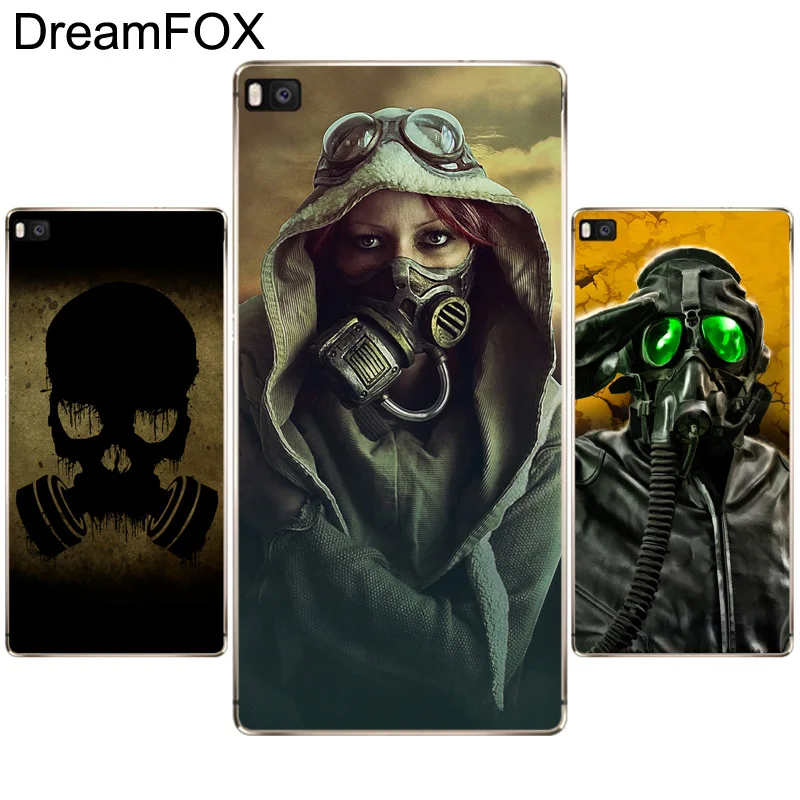 DREAMFOX K155 Apocalyptic Gas Mask Soft TPU Silicone Case Cover For Huawei P8 P9 P10 Lite Plus 2017 Honor 8 Pro 9 6X |