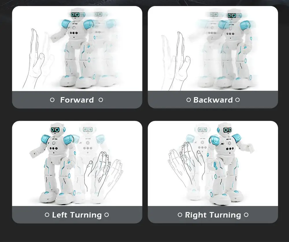 LeadingStar Интеллектуальный робот многофункциональный детский пульт дистанционного управления Сенсорный жесты взаимодействие музыка танец робот головоломка игрушка