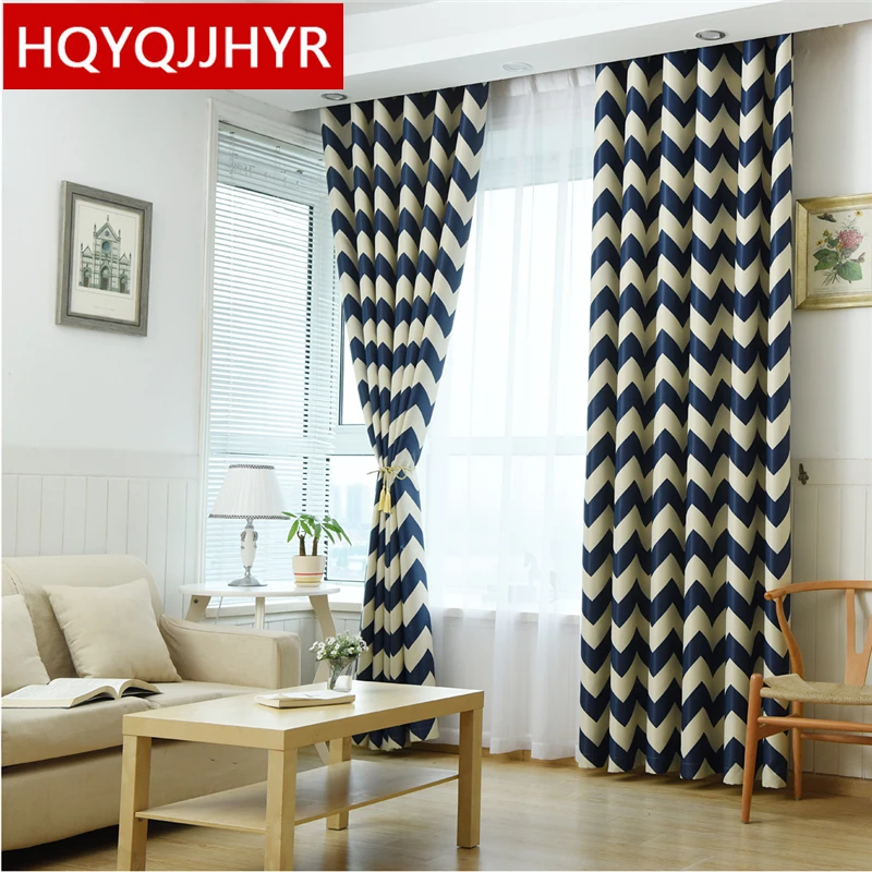 Nuevo Venus Mediterráneo rayas azules apagón cortinas para sala de cortinas transparentes para la de la cocina cortina dormitorio|curtain width for window|curtain holdercurtains bay windows - AliExpress