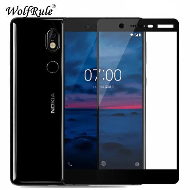 Для стекла Nokia 7 Plus защита экрана закаленное стекло для WolfRule полное покрытие