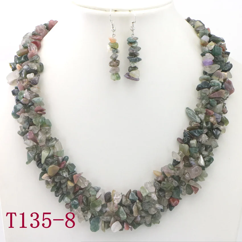 8 Natural India Agate Necklace for mom charm necklace best friend necklace for women silver chain necklace bridesmaids necklaces (14)