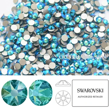 

NEW Effect Swarovski Elements Blue Zircon Shimmer ( 229 SHIM ) ( ss5 - ss30 ) ( No Hotfix ) Flat Back Crystal Rhinestones DIY