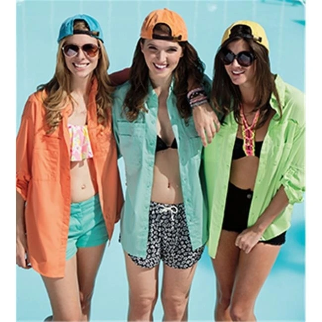 Hilton LSBAJA-Tropical Blue-2X Outdoor Long Sleeve Performance Fishing Shirt - 2XL Tropical Blue