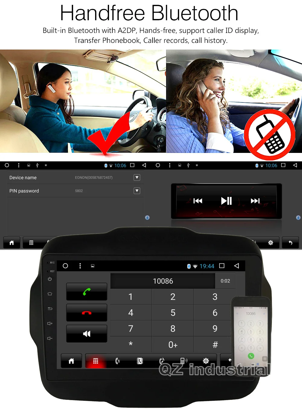 Discount QZ industrial HD 9" IPS 2.5D Android 8.1 T3 for JEEP RENEGADE Car DVD player with Canbus Radio Navi 3G 4G GPS WIFI BT RDS Map 11