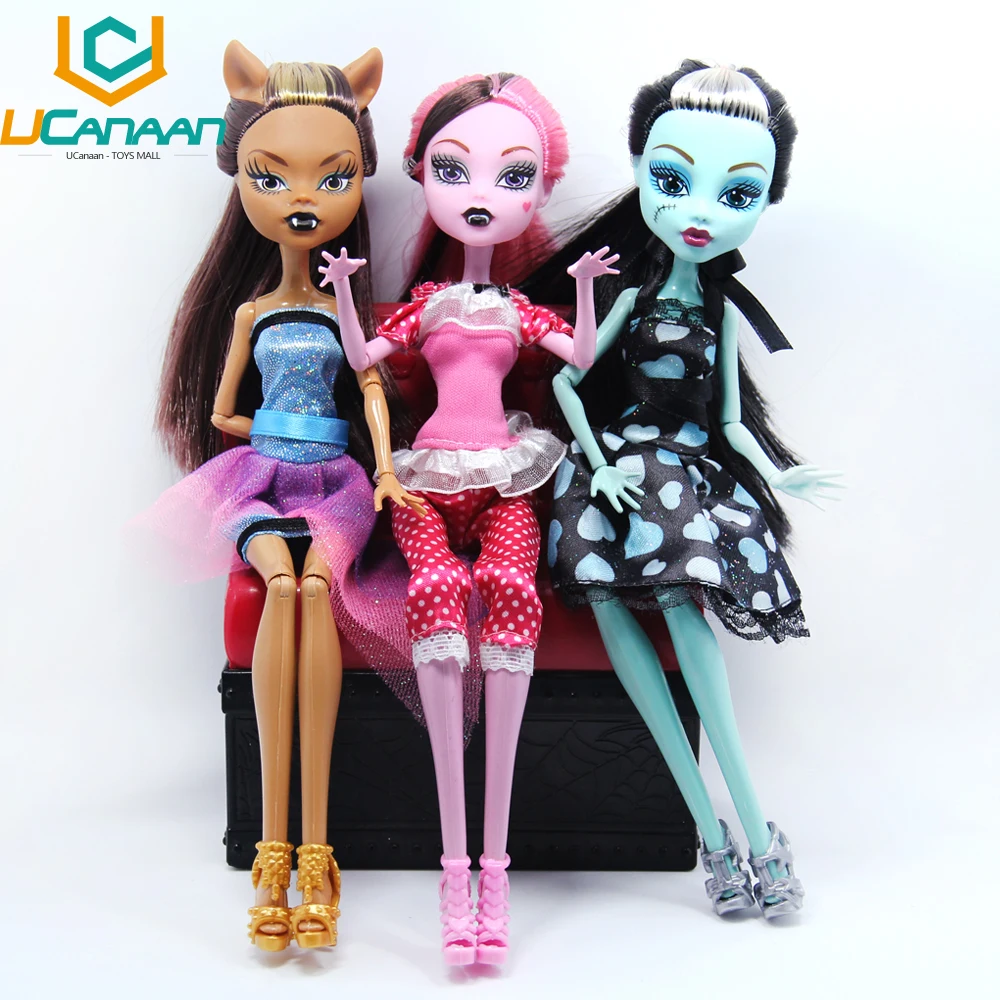 Без коробки ucanaan/Куклы Draculaura/Clawdeen Wolf/Frankie Stein передвижные совместных Средства