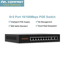 Comfast CF-SF181P 8 Порты и разъёмы POE+ 2 Порты и разъёмы вверх-Link Ethernet-коммутатор питания через Ethernet CF-SF181P 120 Вт высокой мощности Мощность поставить 2G с высокой спинкой пропускная способность