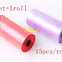 200 компл./лот = 3000 шт Быстрая чистый цвет 15 шт./компл. собака для отходов, с лапками пакеты для собак