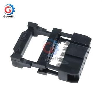 

10PCS 2.54mm Pitch IDC Female Header Socket Connector 2x5 Pin 10 Pin FC-10
