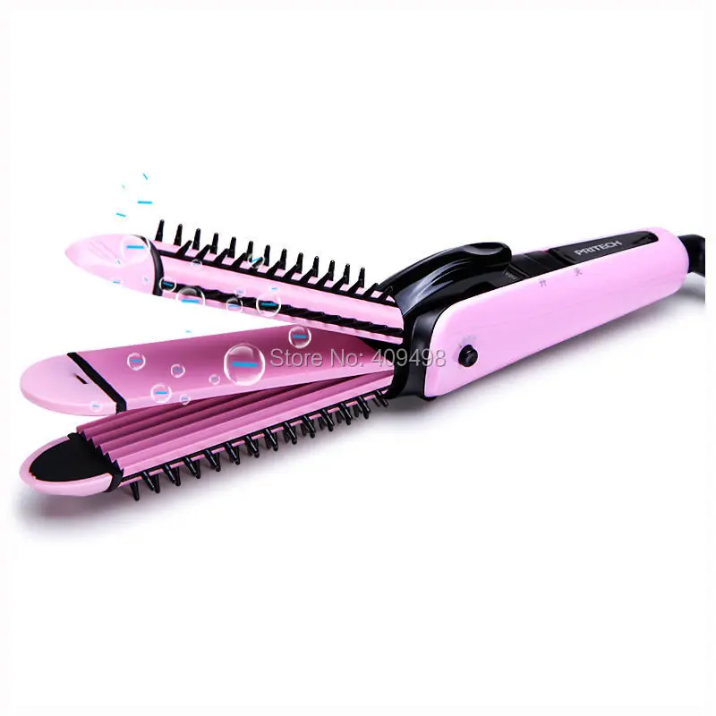 Pritech tb 919 iónica de cerámica 3 en 1 plancha de pelo curling iron  styling brush|curling iron ceramic|ceramic curlinghair straightener brush  ceramic - AliExpress