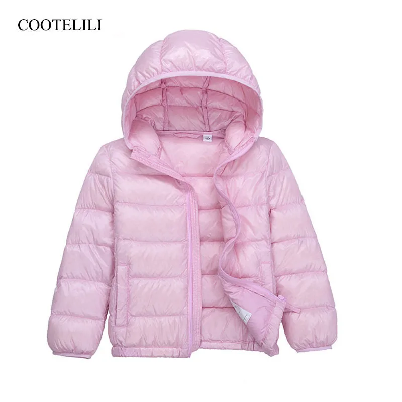 

COOTELILI 90% Duck Down Parka Jackets For Boys Girls Winter Down Coat Light Portable Baby Winter Coat Kids Warm Outerwear