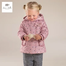 DB3880 дэйв bella baby девушки звезды отпечатано пальто розовый ватник