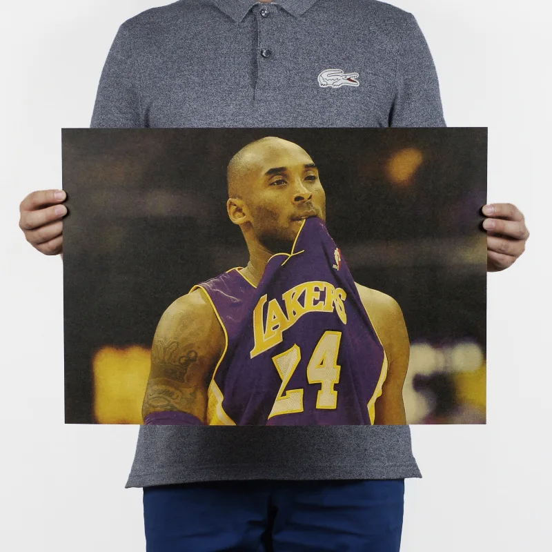 

NBA Basketball Star Kobe Bryant Posters Home Decoration Detailed Antique Poster Wall Chart Retro Matte Kraft Paper 51x35.5cm
