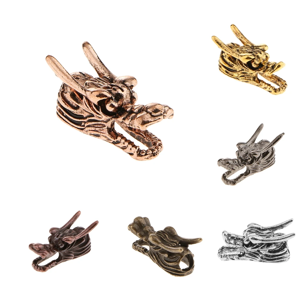 10 Pieces DIY Antique Dragon Head Beads Wholesale 22x 9 mm Beads Supplies Big Hole Dragon Charm Metal Beads Accessories