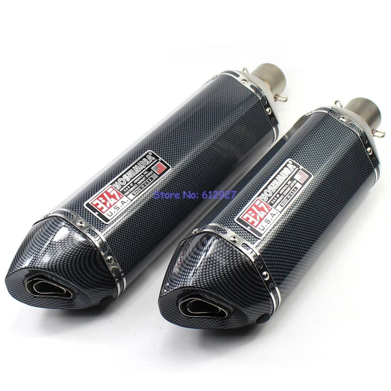 

Universal Inlet 51mm Motorcycle Yoshimura Exhaust Pipe Muffler Stainless Steel Racing Motorbike DB Killer Muffler Exhaust Escape