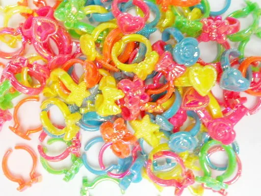 

12X Plastic Girl Kids RINGS vending Cake Decoration Bag Pinata Filler Supply Novelty - Birthday Party Favors Gift Toy Prize