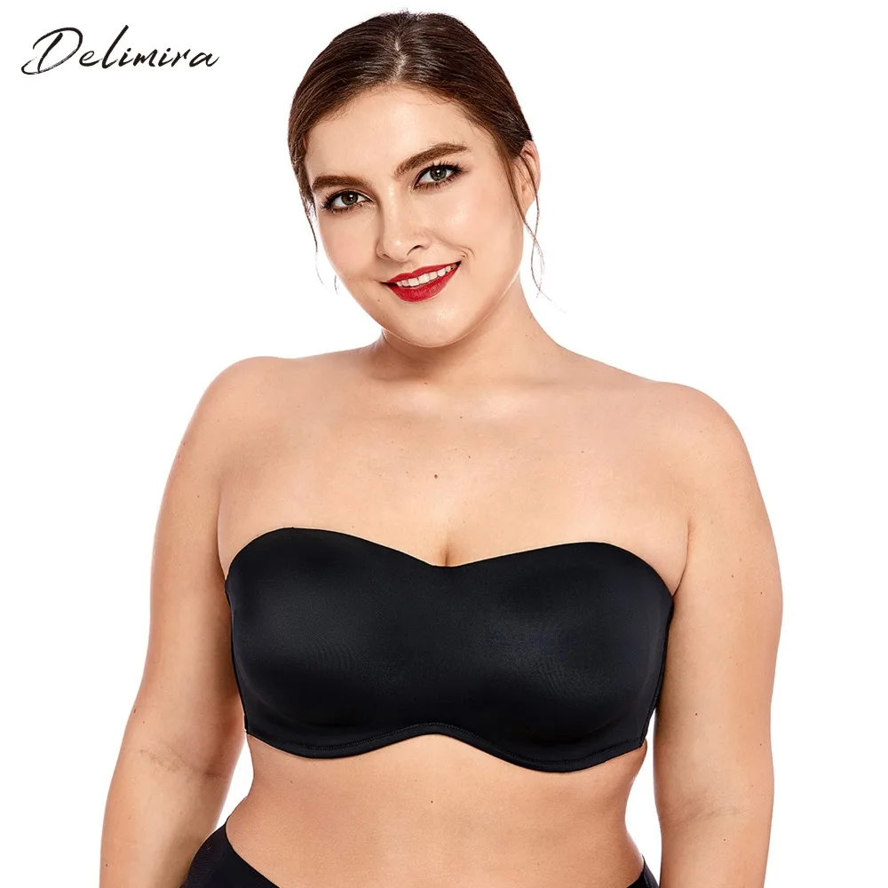Kopen Delimira Vrouwen Volledige Dekking Gladde Naadloze Onzichtbare Beugel Minimizer Strapless Beha Plus Size