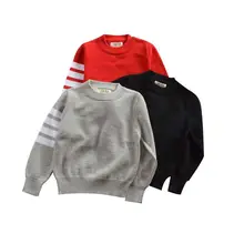 Funfeliz; Детские свитера; детский вязаный Повседневный свитер для мальчиков и девочек; трикотажный пуловер с круглым вырезом и длинными рукавами; свитер для маленьких мальчиков