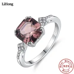 Новый дизайн S925 стерлингового серебра кольцо фиолетовый кристалл Морган камень кольцо Дамы высокого ювелирного оптовая продажа