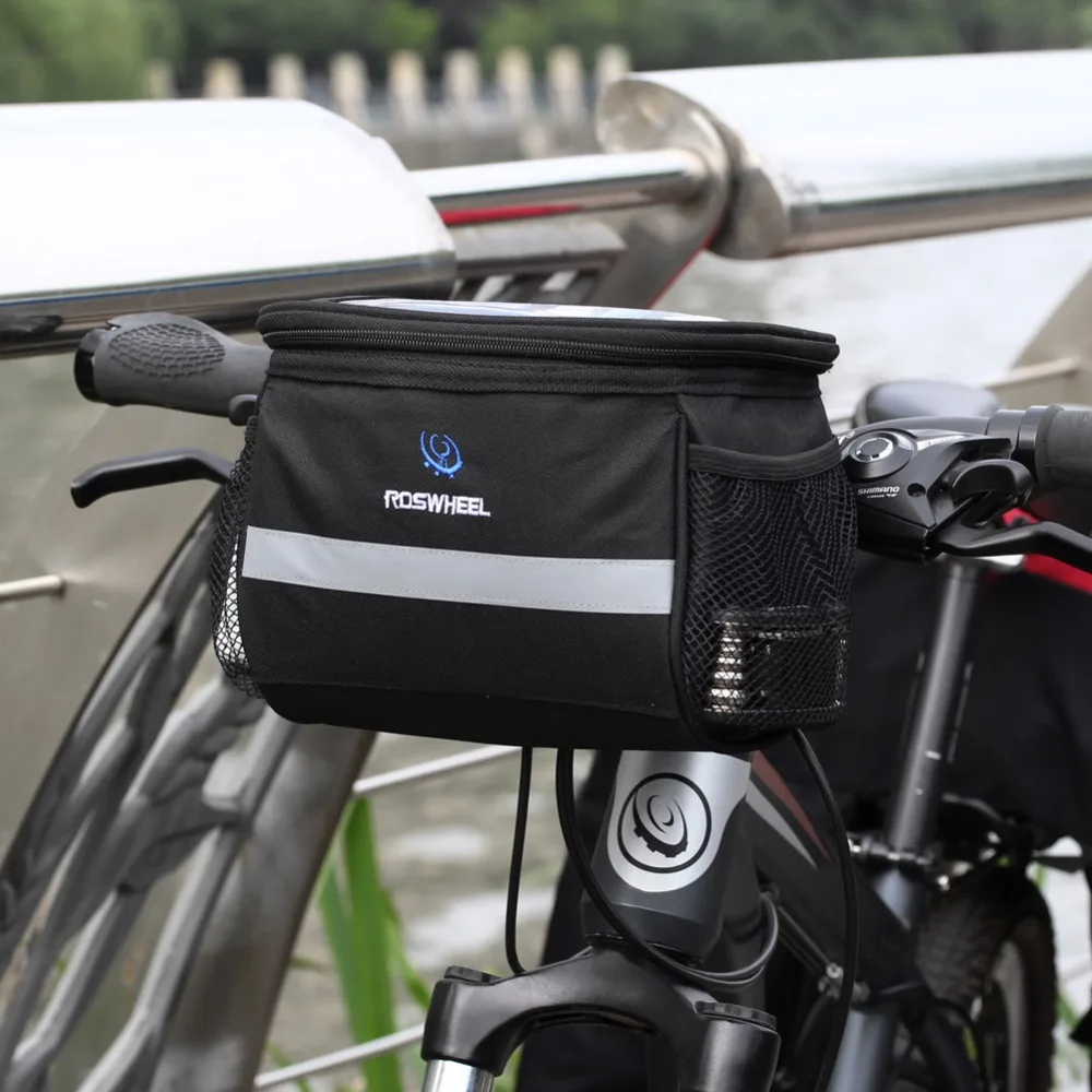 Excellent ROSWHEEL MTB Road Bike Handlebar Bag Cycling Front Basket Pannier Frame Waterproof Bicycle Bags With Broader Reflective Strap 9 Excellent ROSWHEEL MTB Road Bike Handlebar Bag Cycling Front Basket Pannier Frame Waterproof Bicycle Bags With Broader Reflective Strap 9