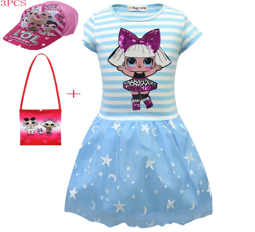 

Toddler Fashion LoI Dress for Baby Girl Clothes Children's Clothes Kids Cartoon Dresses Costume Summer Unicorn Princess Dress