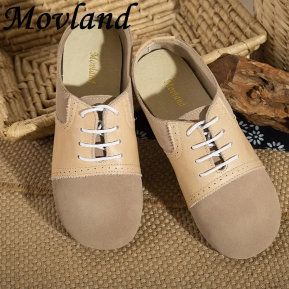 Movland/хит продаж туфли в стиле Mori girl из кожи ретро-стиле со шнуровкой форме головы