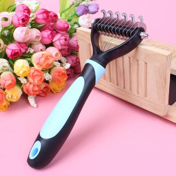 

Dog Hair Combs Stainless Double Use Easy Open Hair Pet Grooming Accessories for Animal 250160