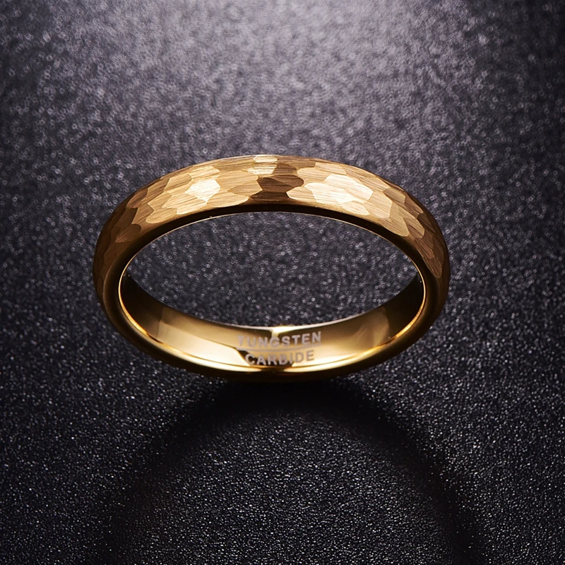 Nuncad T071R 4 мм ширина золото Свадебная вечеринка ювелирные аксессуары кольцо 2 мм толщиной мужские классические Вольфрамовая сталь