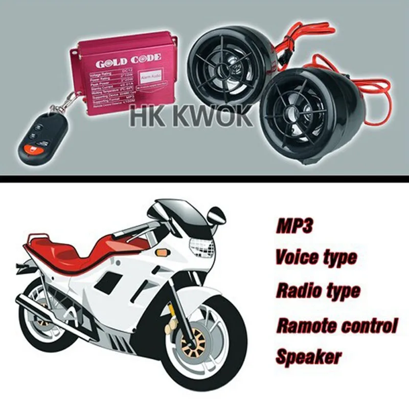 Sistema de Som Remoto sem Fio para Motocicleta Alto-falante com Rádio fm e Usb Antirroubo para Moto e Mp3 Áudio sd 10 Cheap Conjuntos de alto-falantes