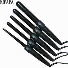 Black Ceramic Hair Curling Iron Interchangable 9-18MM/18-25MM/19MM/25MM/32MM Perfect Tourmaline Curling Wand Tongs Curler Roller