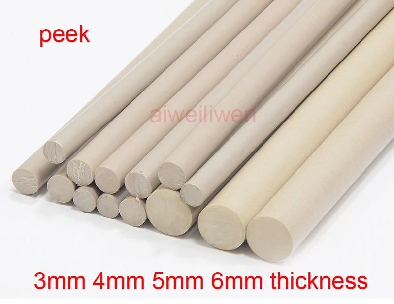 

3mm 4mm 5mm 6mm diameter50cm length peek stick polyetheretherketone bar polyether-ether-ketone strip Peek rods