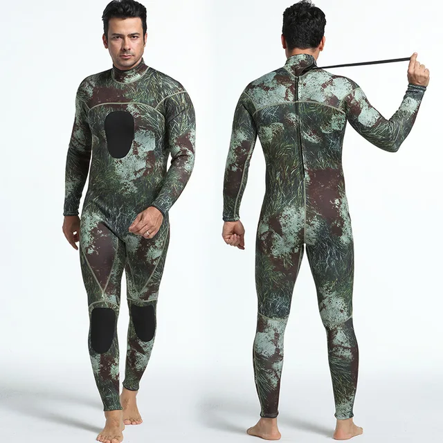 SCR chloroprene rubber 3mm camouflage diving suit surf clothing for