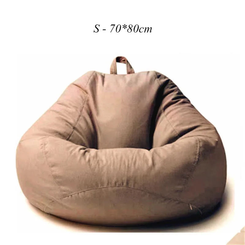 Ленивый мешок Puf Beanbags накладка на стул без наполнителя puff Asiento Pouf диван Cama Divano Poef Bean Boozled Cadeiras Sillones Pufa - Цвет: S-70x80