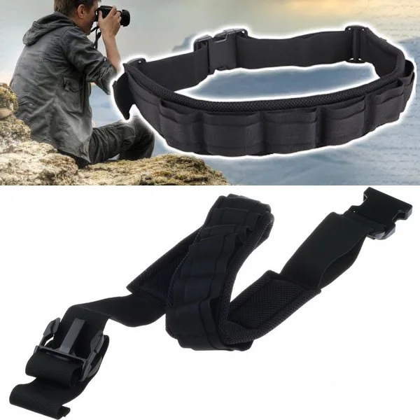 Adjustable Camera Waist Belt Sling Hang Lens Bag Case Pouch Tripod