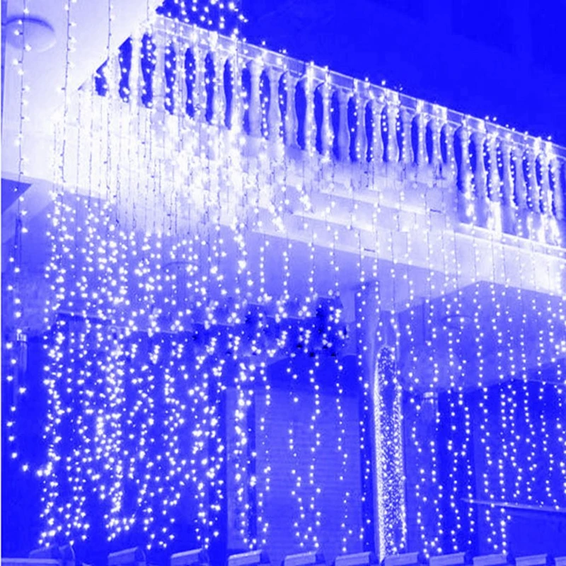 3,5 M/3x1 м/3x2 м/3x3 м/6x3 м светодиодный сосулька Шторы светящиеся гирлянды на Рождество на открытом воздухе для свадьбы украшение праздника 110V 220V