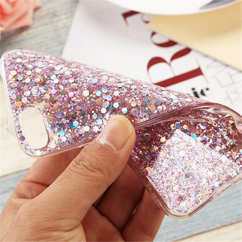Fashion Bling Shining Powder Sequins Phone Case For iPhone 7 8 6 6S Plus X Soft Silicone Glitter Back Cover For iPhone7 5 5S SE Fashion Bling Shining Powder Sequins Phone Case For iPhone 7 8 6 6S Plus X Soft Silicone Glitter Back Cover For iPhone7 5 5S SE