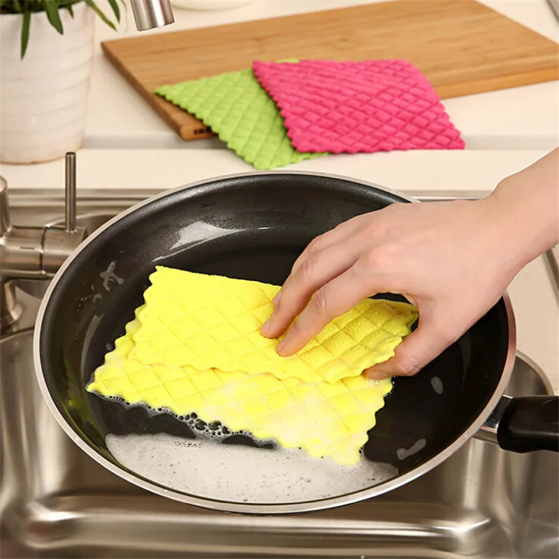 

High Efficient ANTI-GREASY color dish cloth,colorful Washing Dish Towel,Magic Kitchen Cleaning Cloth,Wiping Rags