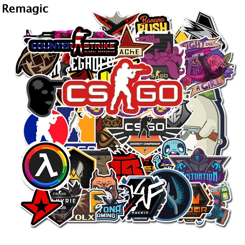 

50pcs CS GO game decoration anime vintage pasters gift toy cosplay funny decal scrapbooking diy stickers phone laptop waterproof
