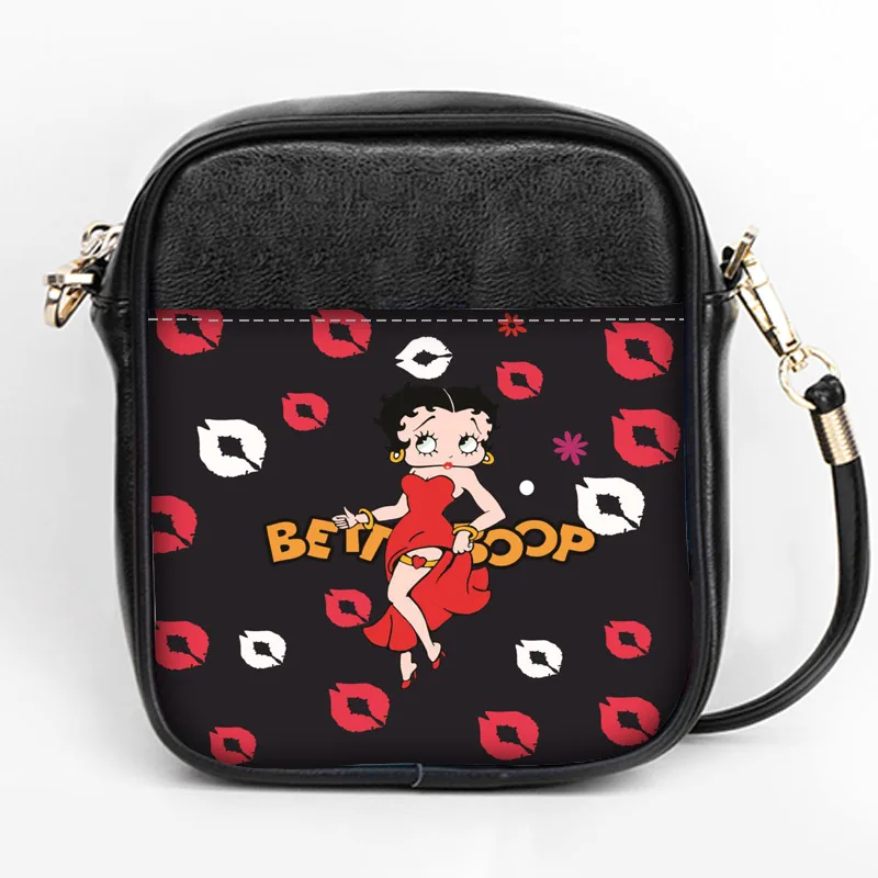 Новая Мода Betty Boop Слинг Сумка на заказ для женщин Слинг сумки на ремне кожа мини девушки Tote вечерние сумки DIY Слинг Сумка - Цвет: 13