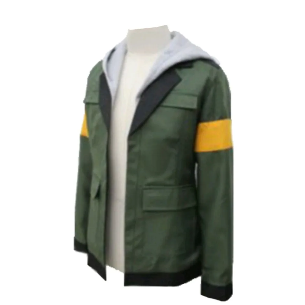 Зеленый цвет вольтрон Легендарный Защитник Лэнс Пальто Косплей Костюм Мужская куртка толстовка